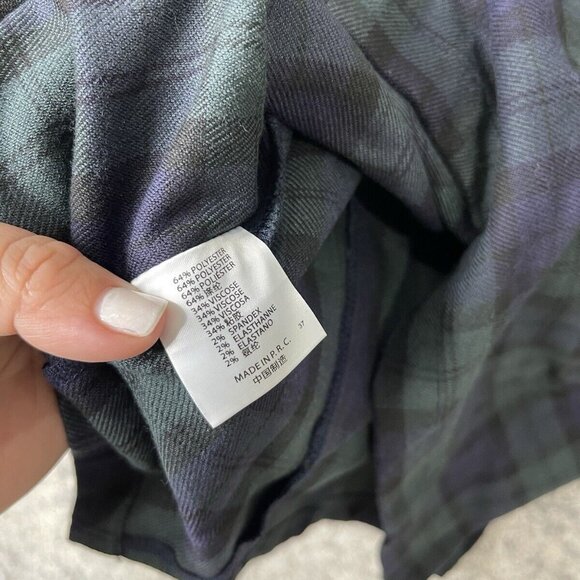 Brandy Melville 26 Mini Skirt Blue Black Green Plaid School Uniform - Picture 4 of 7